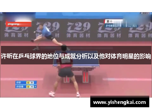 许昕在乒乓球界的地位与成就分析以及他对体育明星的影响